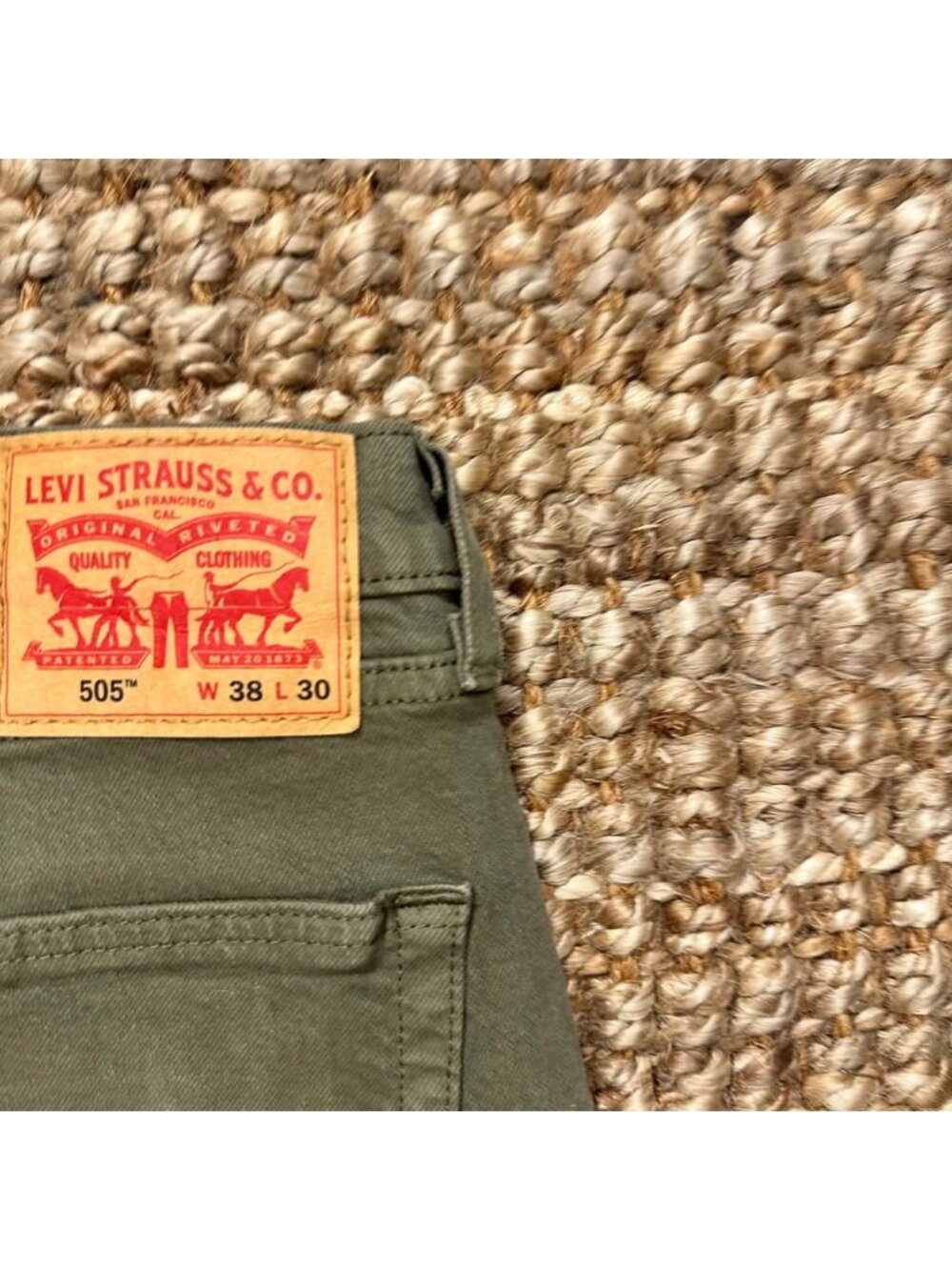 Levi's 505 Straight Leg Jeans Men's Green Size 38x30